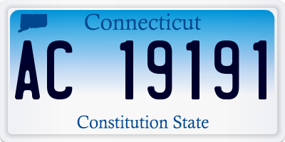 CT license plate AC19191