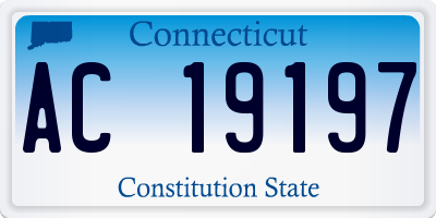 CT license plate AC19197
