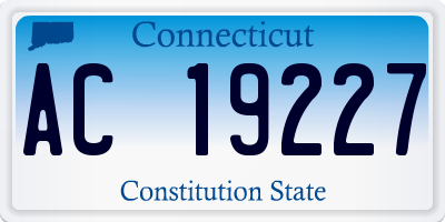 CT license plate AC19227