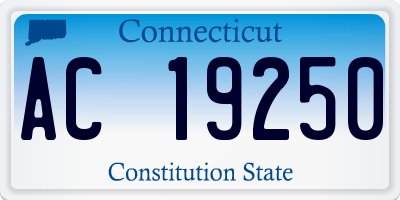 CT license plate AC19250