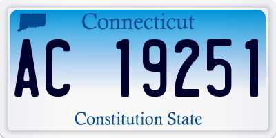 CT license plate AC19251