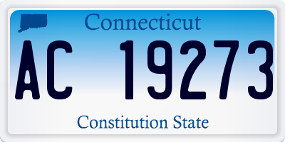 CT license plate AC19273