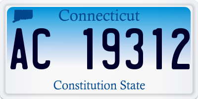 CT license plate AC19312