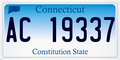 CT license plate AC19337