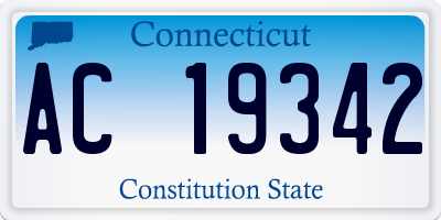 CT license plate AC19342