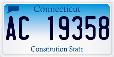 CT license plate AC19358