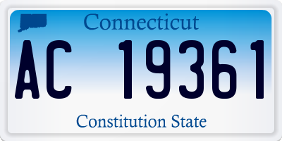 CT license plate AC19361