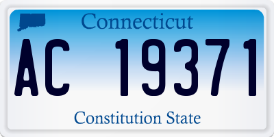 CT license plate AC19371