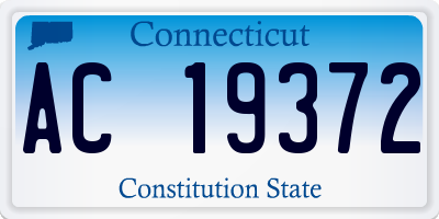 CT license plate AC19372