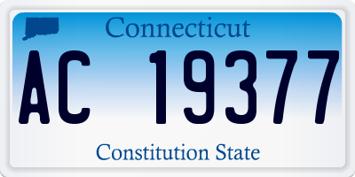 CT license plate AC19377