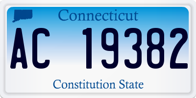 CT license plate AC19382