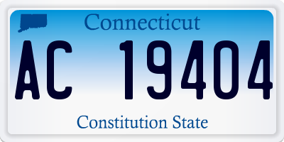 CT license plate AC19404