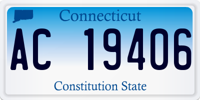 CT license plate AC19406