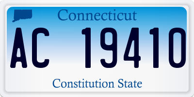 CT license plate AC19410
