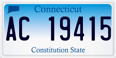CT license plate AC19415
