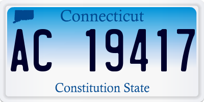 CT license plate AC19417