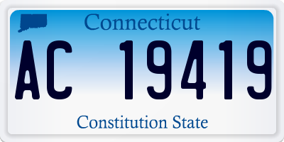 CT license plate AC19419