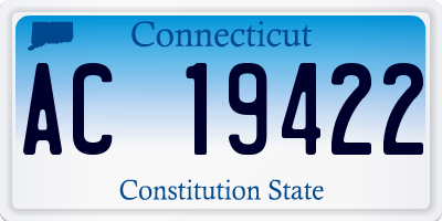 CT license plate AC19422