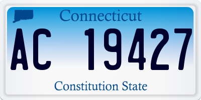 CT license plate AC19427