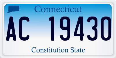 CT license plate AC19430