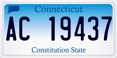 CT license plate AC19437
