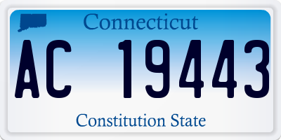 CT license plate AC19443