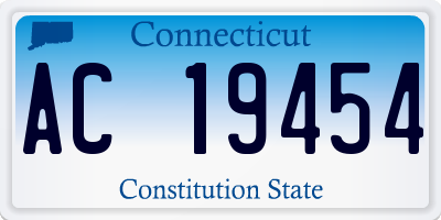 CT license plate AC19454