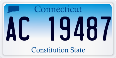 CT license plate AC19487