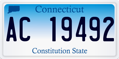 CT license plate AC19492