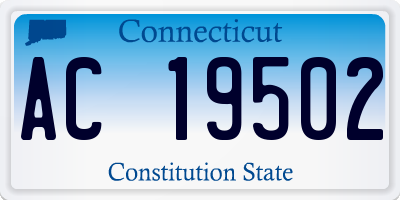 CT license plate AC19502
