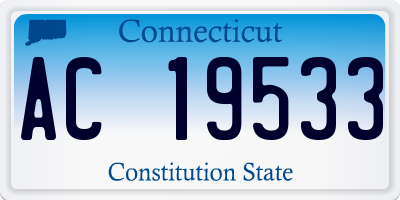 CT license plate AC19533