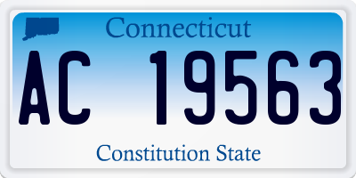 CT license plate AC19563