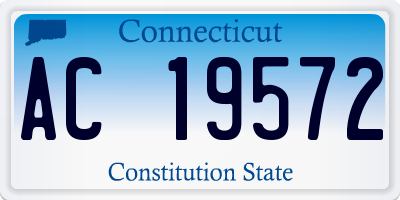 CT license plate AC19572