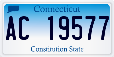 CT license plate AC19577