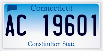 CT license plate AC19601
