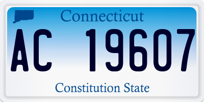 CT license plate AC19607