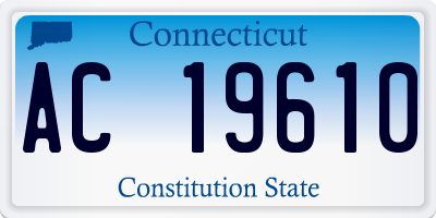 CT license plate AC19610
