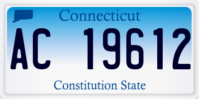 CT license plate AC19612