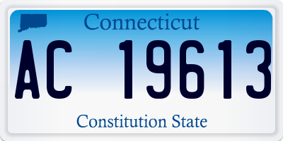 CT license plate AC19613