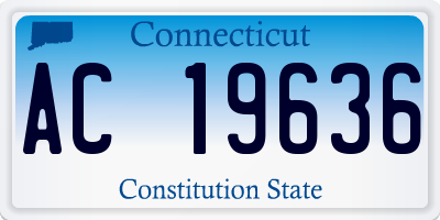 CT license plate AC19636