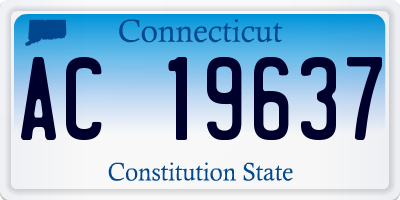 CT license plate AC19637