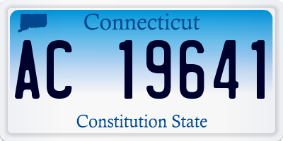 CT license plate AC19641