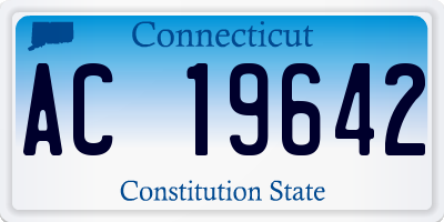 CT license plate AC19642