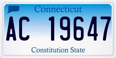 CT license plate AC19647