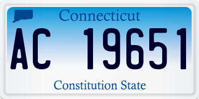 CT license plate AC19651