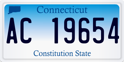CT license plate AC19654