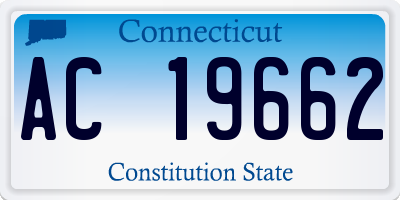 CT license plate AC19662