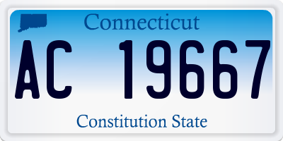CT license plate AC19667