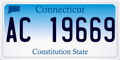 CT license plate AC19669