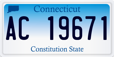 CT license plate AC19671